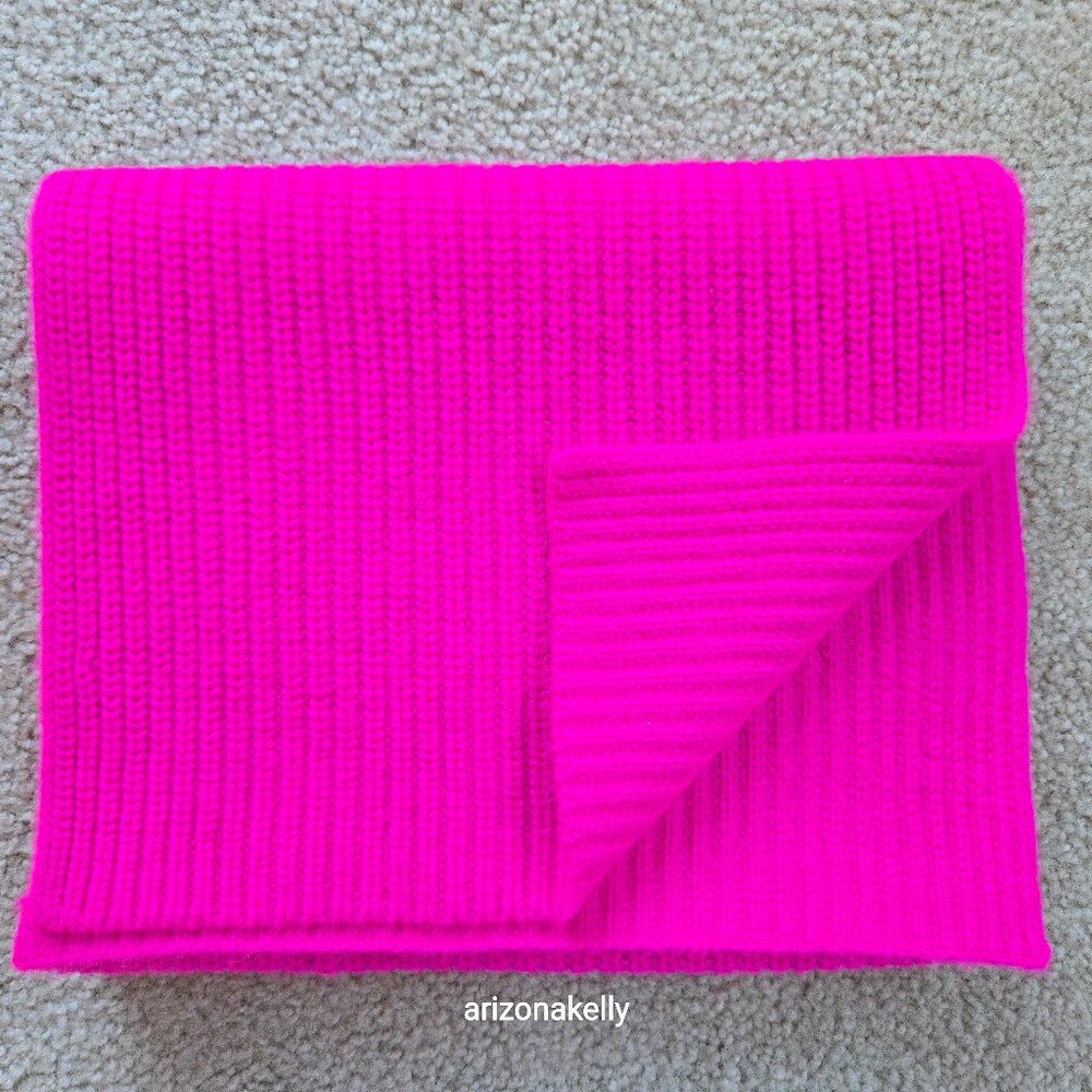 NWOT Banana Republic Signature Cashmere Scarf Wild Orchid Pink Hot Pink